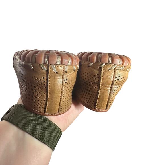 SPRING STEP SLIP-ON LOAFER SHOE in Brown Leather Sz 39 US 8.5 comfort EUC - Picture 4 of 10